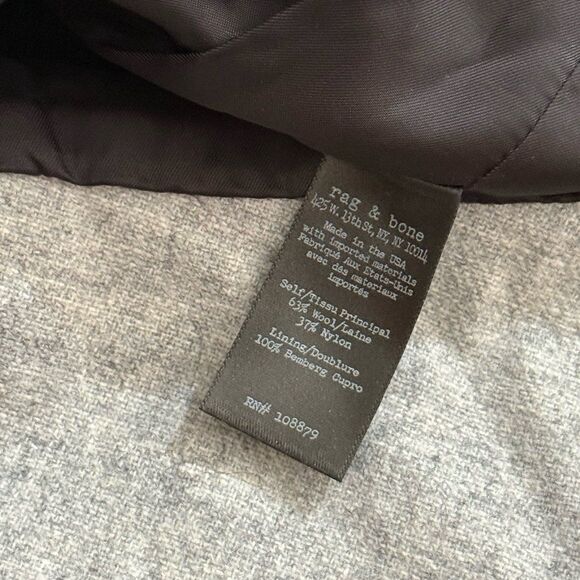 Rag & Bone wool ruffle detail light gray skirt - Picture 5 of 5